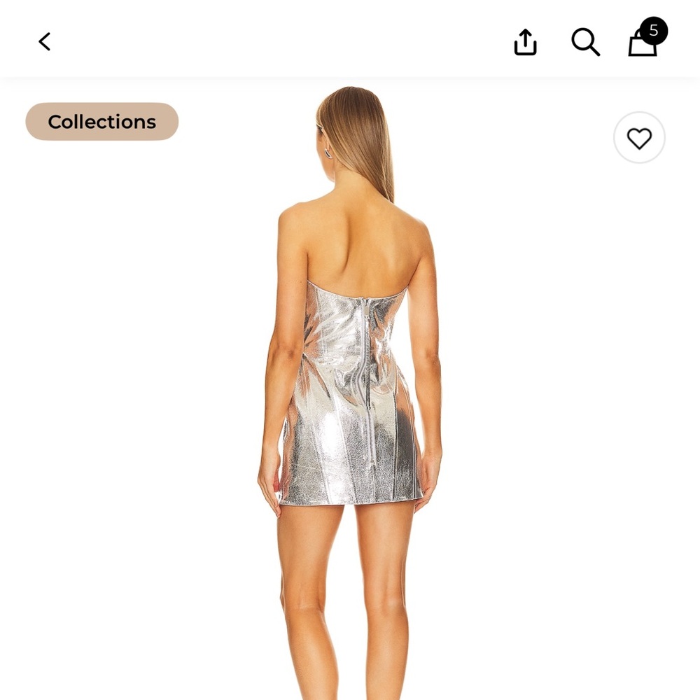 Retrofete Casmir Leather Dress in Silver!